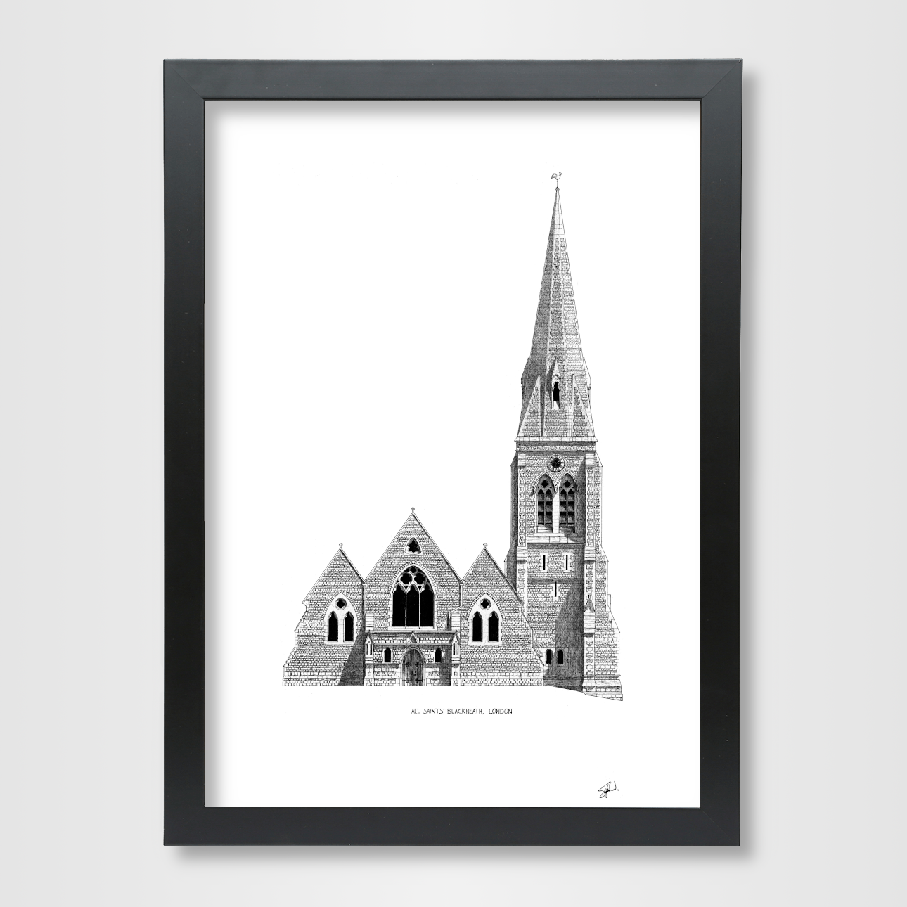 All Saints' Blackheath, London - High Quality Architecture Print