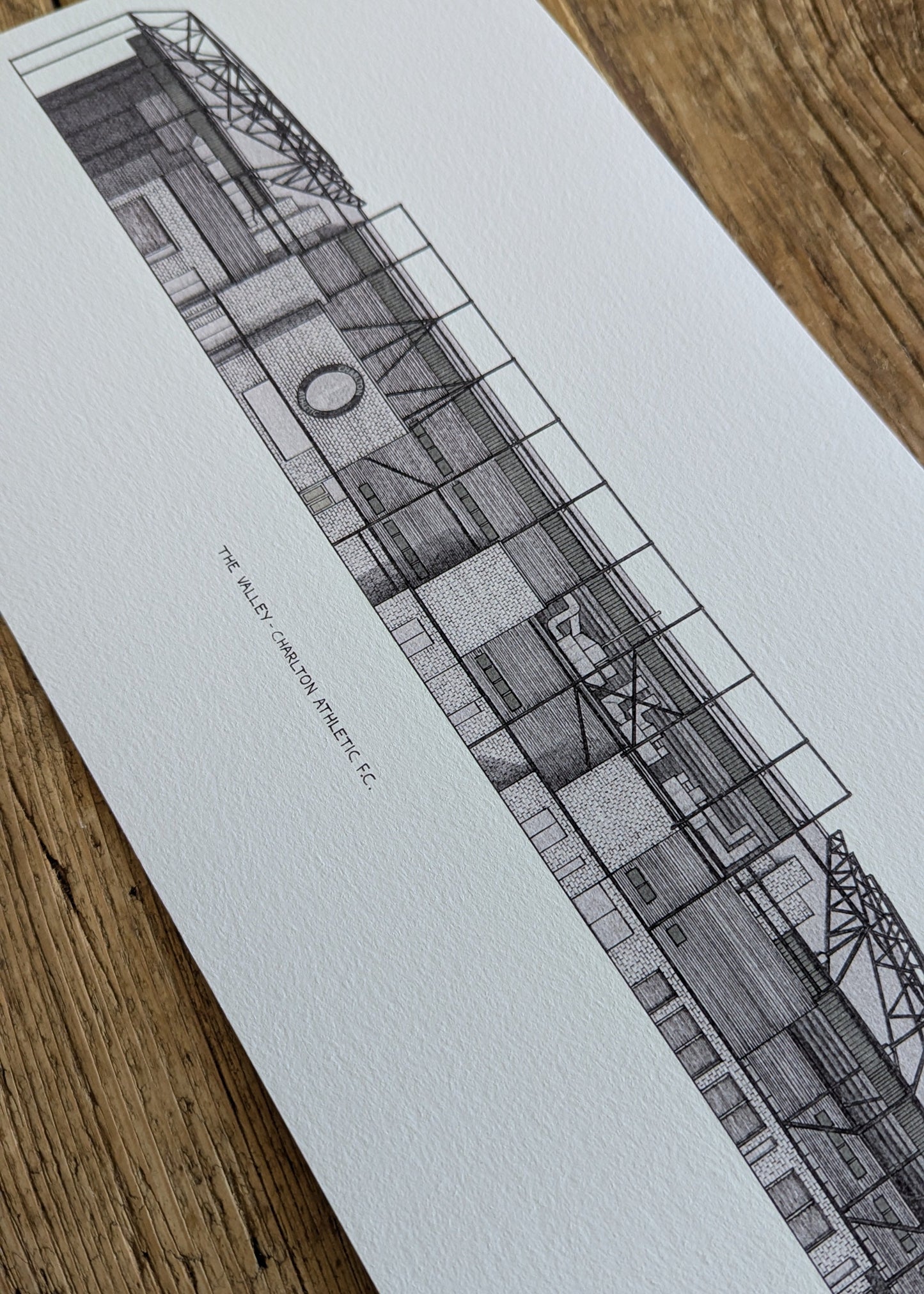 My sketch of Charlton Athletic Football Club - The Valley. Without colour