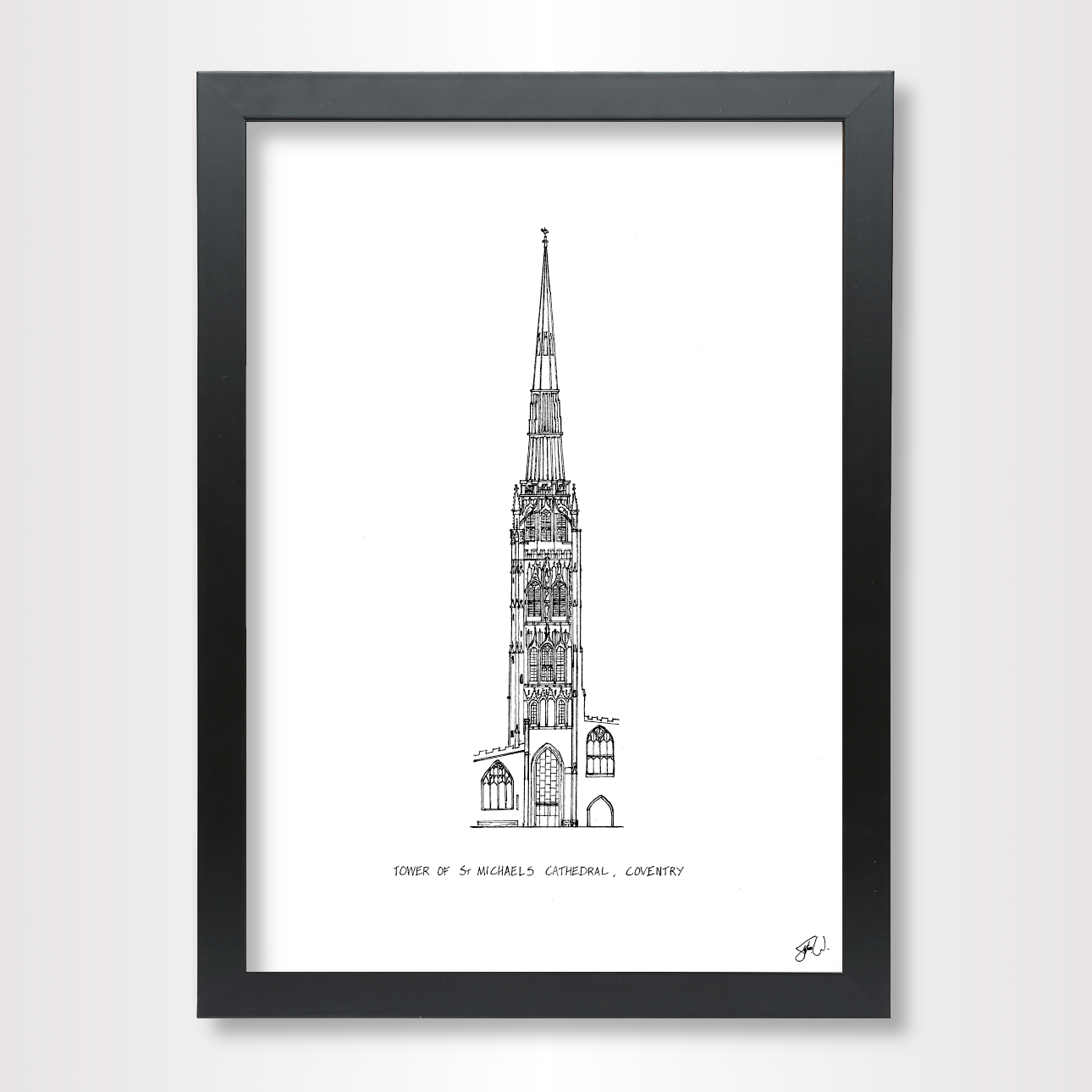 Coventry Cathedral - High Quality Architecture Print