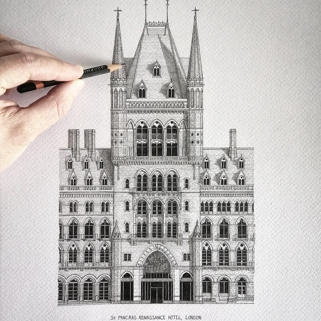 St Pancras Renaissance Hotel, London - High Quality Architecture Print