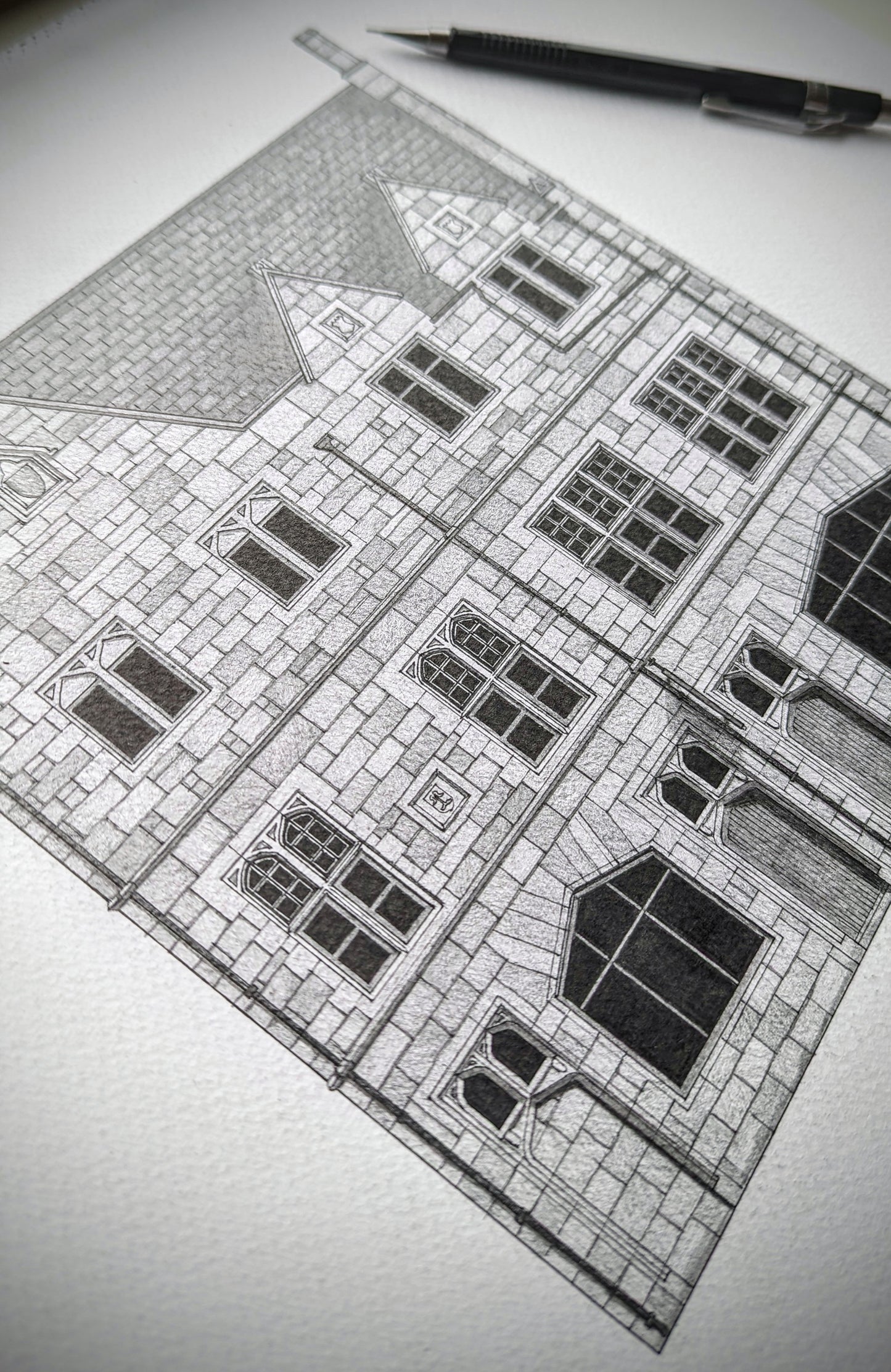 Hand-drawn architectural illustration of Coppingers Pub in Midleton, Ireland.
