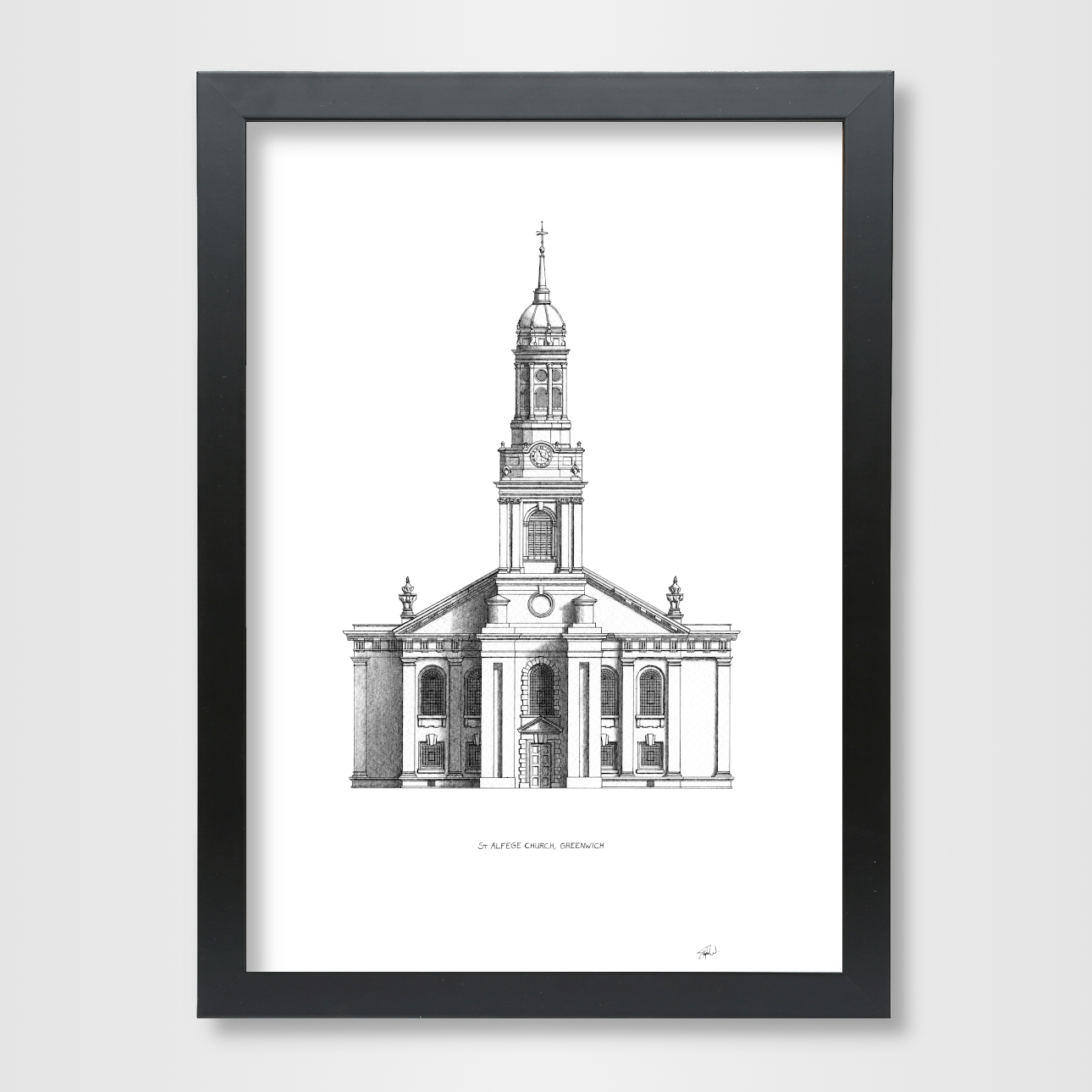 St Alfege Church, Greenwich - High Quality Architecture Print