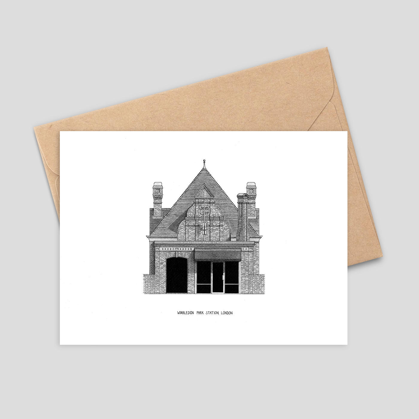 Wimbledon Park Tube Station - Greetings Card