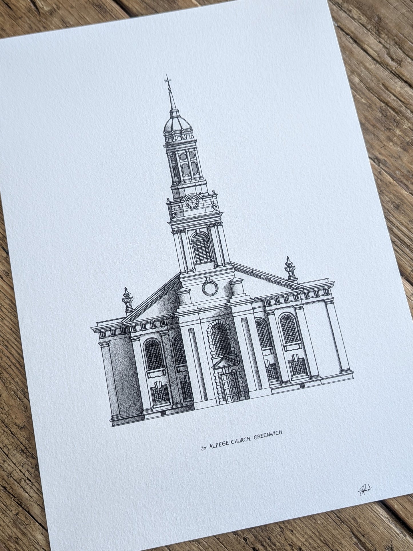 St Alfege Church, Greenwich - High Quality Architecture Print