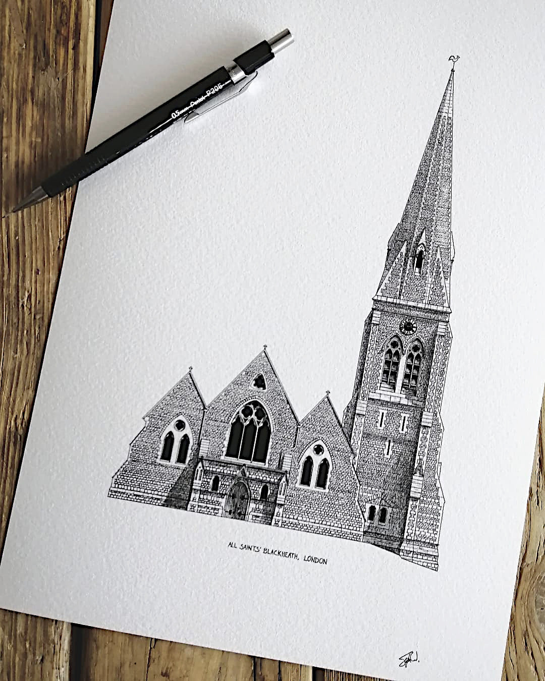 All Saints' Blackheath, London - High Quality Architecture Print