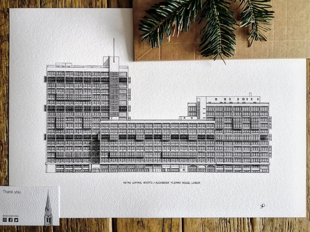 Metro Central Heights, Elephant & Castle - LIMITED EDITION Architecture Print