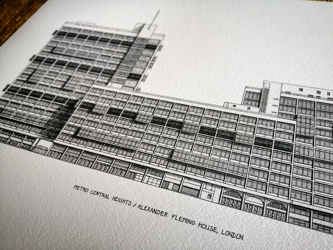 Metro Central Heights, Elephant & Castle - LIMITED EDITION Architecture Print