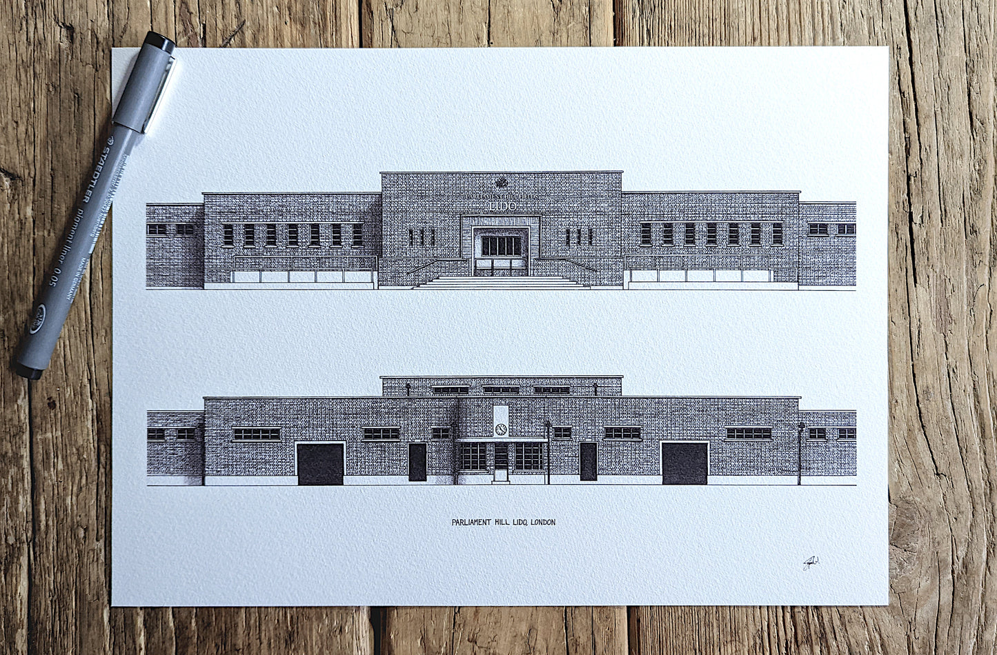 Sketch of Parliament Hill Lido