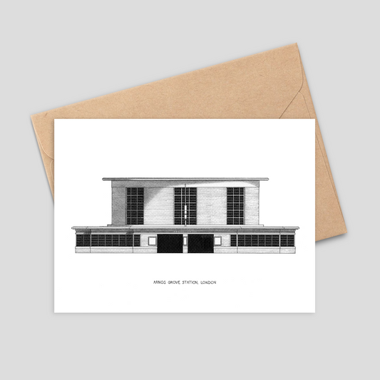 Arnos Grove Tube Station - Greetings Card