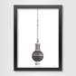 Hand-drawn architectural illustration of Berlin TV Tower.