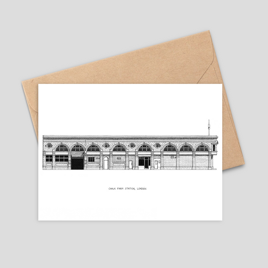 Chalk Farm Tube Station - Greetings Card