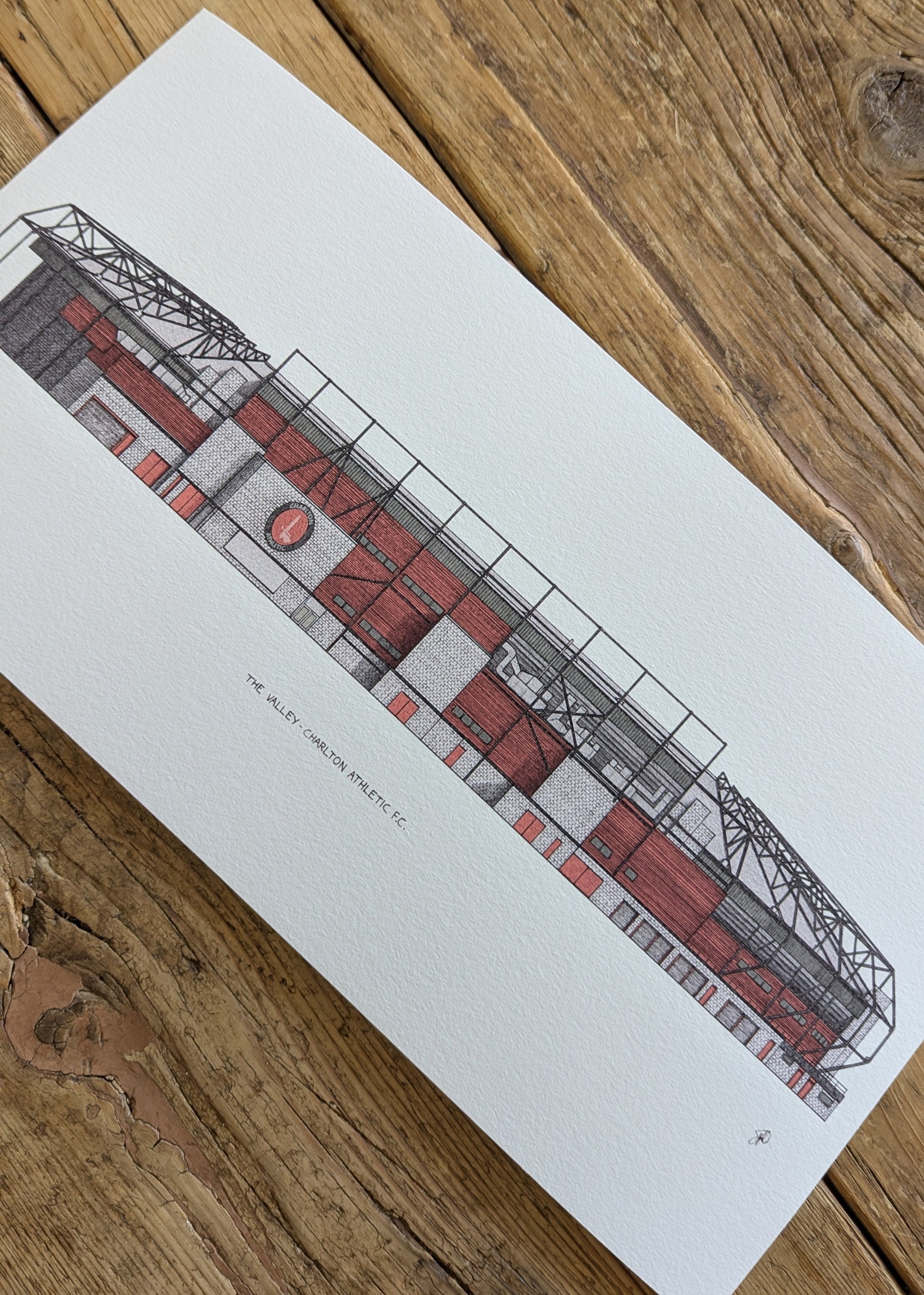 My drawing of charlton athletic football club - The Valley