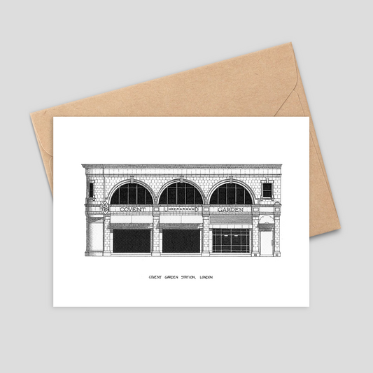 Covent Garden Tube Station - Greetings Card