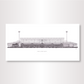 Technical drawing of a Fulham Stadium on a white background
