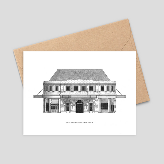 Great Portland Street Tube Station - Greetings Card