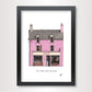 A hand-drawn illustration of the 'Levis Corner House' in Ballydehob in West Cork.