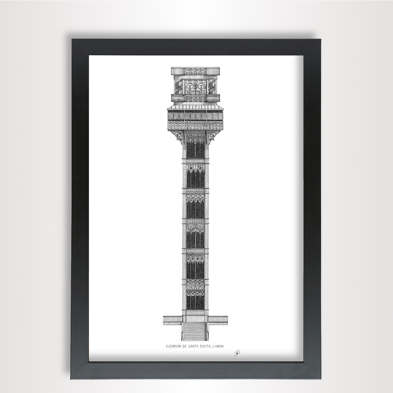 Santa Justa Lift, Lisbon - High Quality Architecture Print