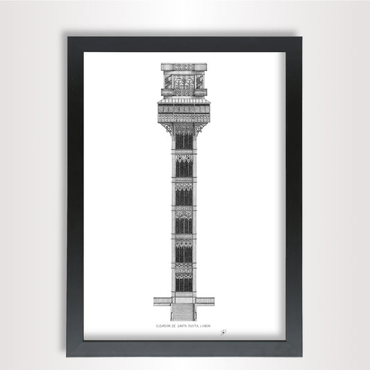 Santa Justa Lift, Lisbon - High Quality Architecture Print