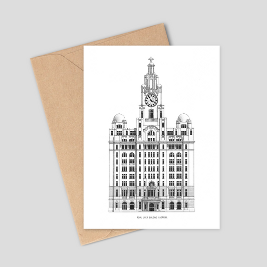 Liver Building - Greetings Card