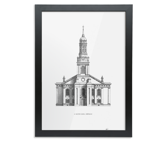 St Alfege Church, Greenwich - High Quality Architecture Print