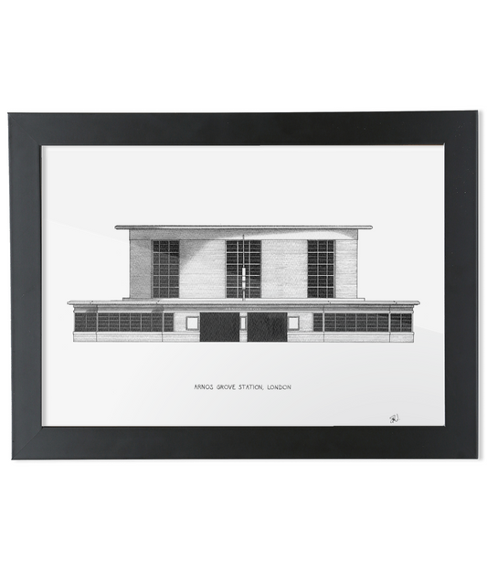 Arnos Grove Tube Station - High Quality Architecture Print