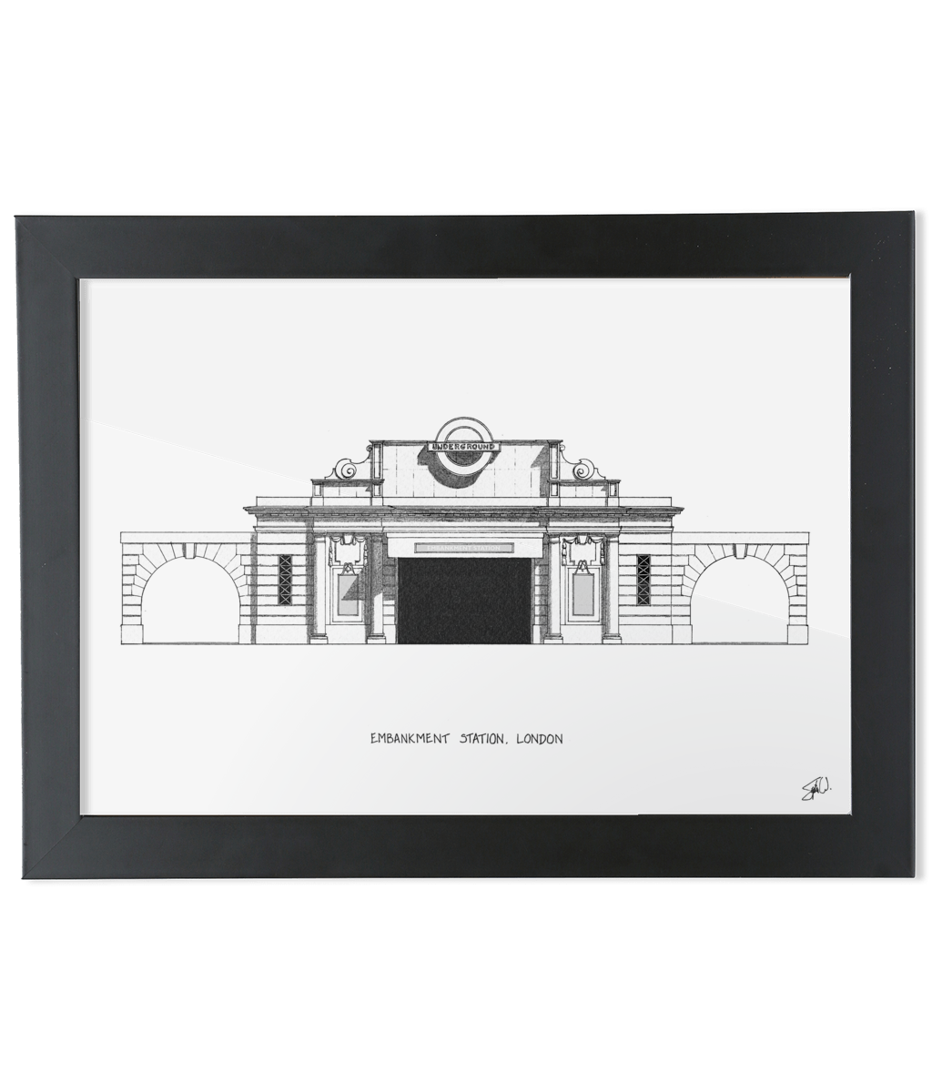 Embankment Tube Station - High Quality Architecture Print