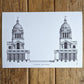 Detailed illustration of Old Royal Navy College in Greenwich