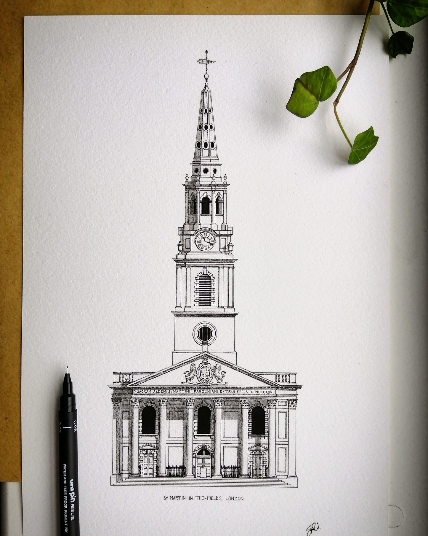 St Martin-In-The-Fields, London - High Quality Architecture Print