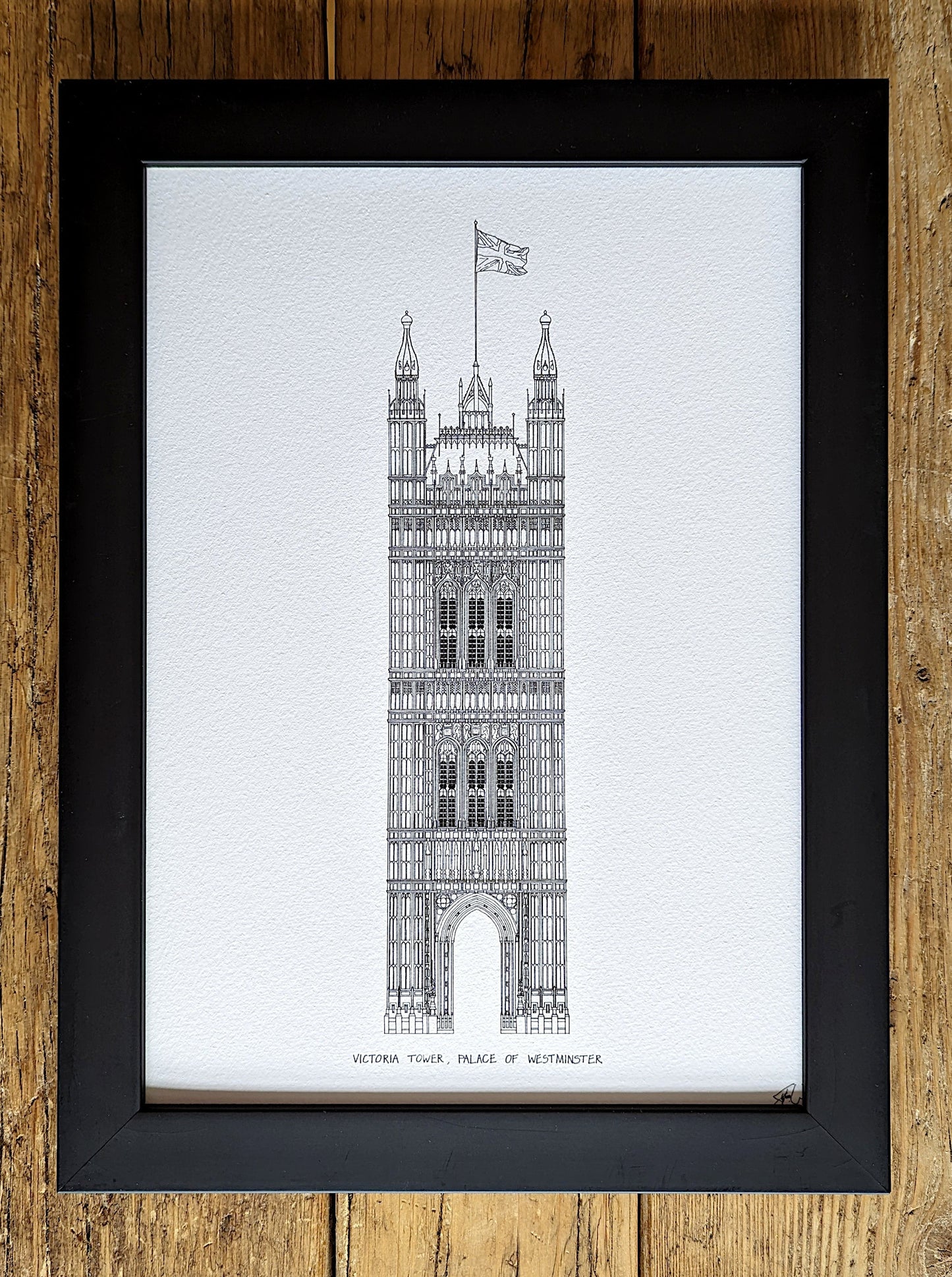 Victoria Tower, Palace of Westminster - High Quality Architecture Print